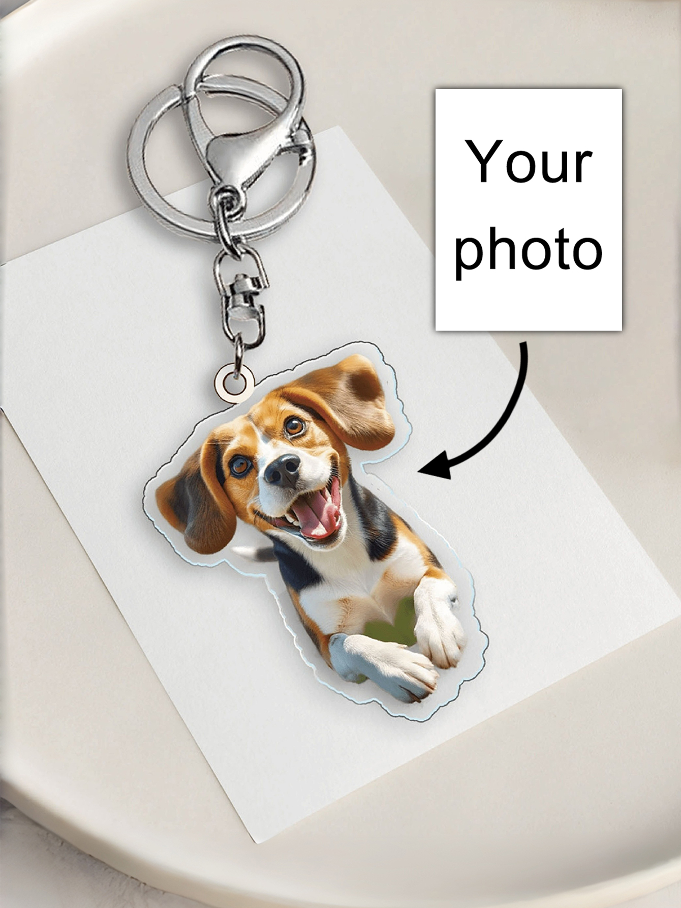 Personalized Pet Photo Acrylic Keychain